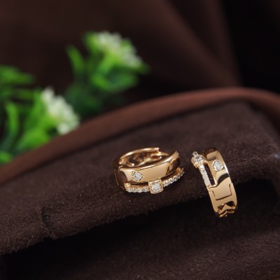 Ronak Creation Fashion Jewelry Alloy Earring for Women-Gold Diamond Alloy Stud Earring