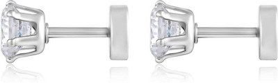 Heer Collection Silver Glittering Earring (1-Pair) Stainless Steel Stud Earring, Clip-on Earring, Earring Set, Magnetic Earring