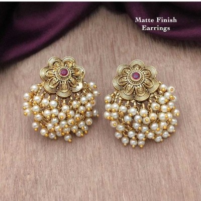 Shilpa Creation Shilpa Creation Flower Design Earrings Set For Women And girls Brass Earring Set