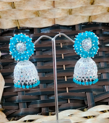 Mahara Traditional Studded Gold Platted Pearl Alloy Jhumki Earring For Girl And Women Beads Alloy Jhumki Earring