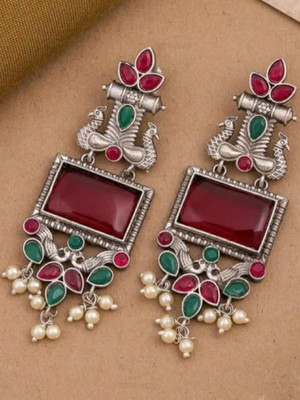 DANGAR ENTERPRISE TRANDDING MULTICOLOUR OXODISE EARRING FOR WOMEN AND GIRL Crystal Alloy Jhumki Earring