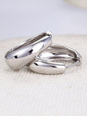 QUICKCART Elegant Latest Fashion Kaju Stainless Steel Hoop Earring