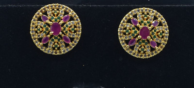 gvg 3B -767 - 3 Alexandrite Alloy Stud Earring