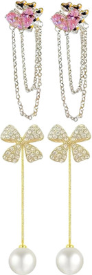 JassaJewelry Korean Elegant Stud Earrings for Girls and Women Alloy Stud Earring