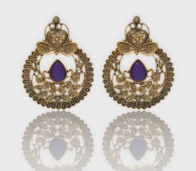 FFC-FASHION FOR CHOICE Trendy stunning big stone Alloy Chandbali Earring, Clip-on Earring, Stud Earring