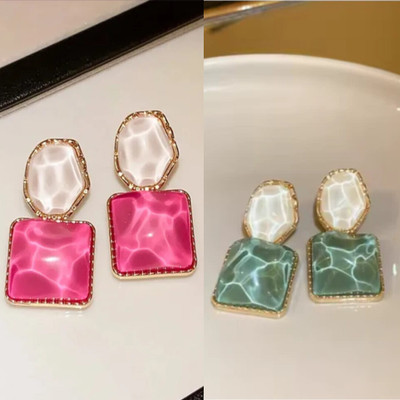 Saugaat Craft Korean Style Earrings For Women Girls Trendy Western Light Weight Party Wear Alloy Rhinestone Studs, Drops & Danglers, Earring Set
