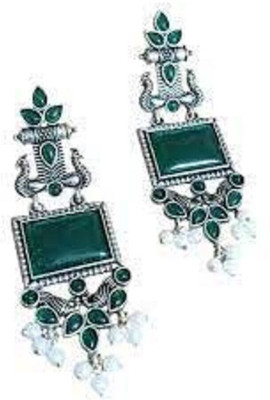 Divastri Silver Plated Earring for Women & Girls Diamond Brass Drops & Danglers
