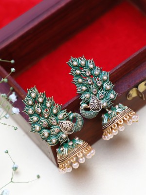 Bhagya Lakshmi Traditional Beads Metal Jhumki Earring