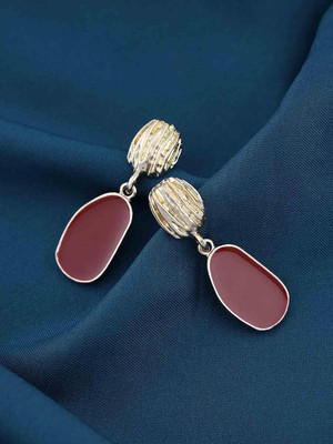 beyter Gold-Plated Geometric Drop Earrings Alloy Drops & Danglers