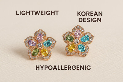 studio devishq Regal Silver Plated Kundan & Pearl Chandbali Earrings Alloy Stud Earring