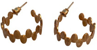 WIDE ARRAY Minimal Small Chunky Golden Earrings Hoop Earrings for Women & Girls Pair of 1 Metal Huggie Earring