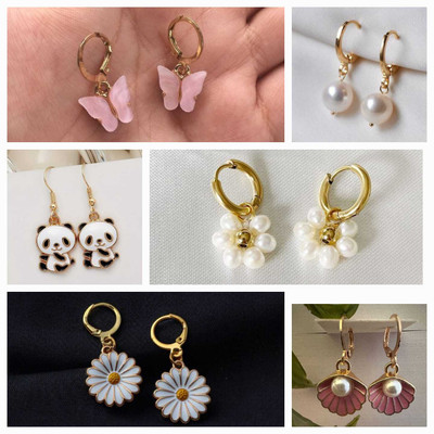 ELCETRATD JEWELLERY Shimmering beautiful pack of 6 earrings combo for women and girls Crystal Alloy Earring Set