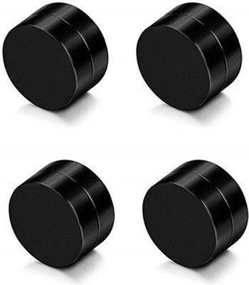 MAVRAA Mavraa Men’s Black Magnetic Stud Earring |Stainless Steel | Non-Piercing Design Stainless Steel Magnetic Earring