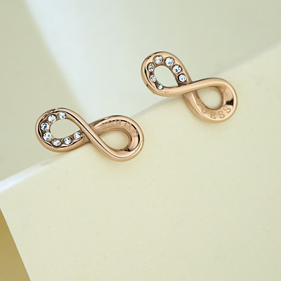 Guess Endless Dream Gold-Plated Stainless Steel Earrings For Women Steel Stud Earring