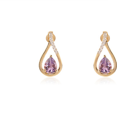 Sanaar Gold Sanaar Gold 925 Sterling Silver Amethyst Teardrop Earrings Amethyst Silver Stud Earring