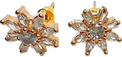 YAGlitz Fashion Earrings Golden Plated Designer Fancy for Women and Girls Stud Earings Agate Brass Stud Earring