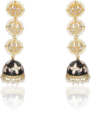 Nilu's Collection Handmade Kan Ka Jhumka Earrings | Designed for traditional look wedding party Brass Jhumki Earring