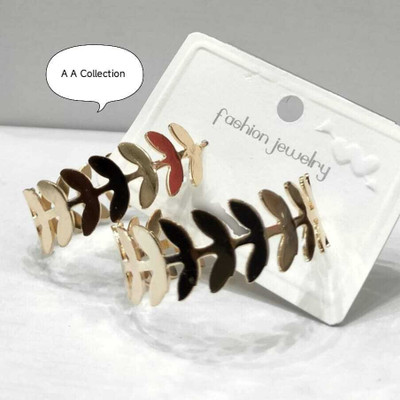 A A collectionn Anti tarnish gold Hoop Earrings Stainless steel| Gift for girls, women Alloy Hoop Earring