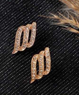 SOHI Gold Plated Designer Stone Party Stud For Women Alloy Stud Earring