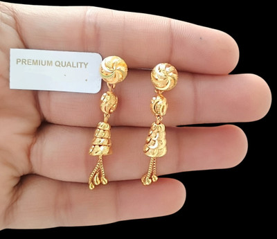 DIVS FASHION Exquisite Gold-Plated Threaded Dangles Brass Drops & Danglers