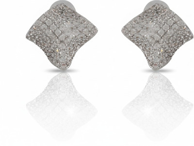 Sayda Jewels Silver Plated Pave Zirconia Shaped, Crystal Wing Earrings for Women and Girls Alloy Stud Earring