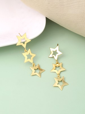 Viraasi Gold Plated Star Earring for Women and Girls Brass Drops & Danglers
