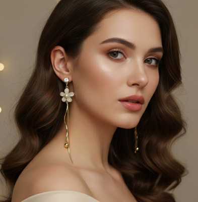 Shivanya Vogue Floral Tassel Statement Earrings Alloy Drops & Danglers