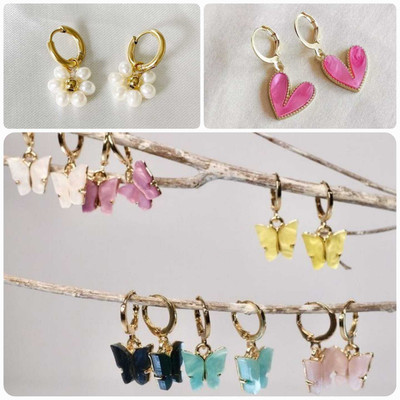 ELCETRATD JEWELLERY shimmering beautiful earrings combo for women and girls Pearl Brass Earring Set