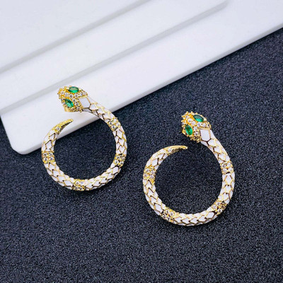 ZIVOM Snake Cubic Zirconia Copper Stud Earring