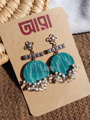 Aara Fabric kundan katki collection Fabric Ear Thread, Hoop Earring, Drops & Danglers, Stud Earring