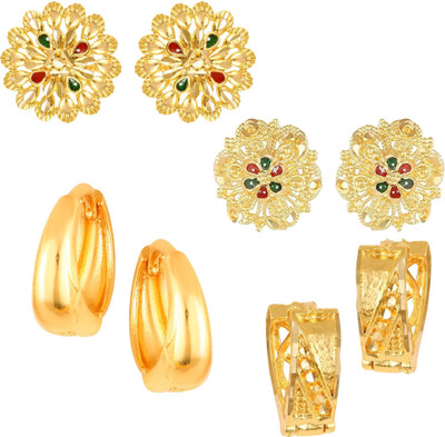 VIGHNAHARTA Premium Earring Combo Set 4 Pair Earrings For Women & Girls Alloy Stud Earring, Clip-on Earring