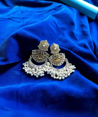 Hengarr Traders Laxmi_oxidise_earring-6 Beads Alloy Earring Set