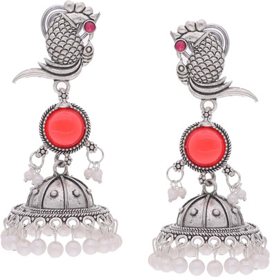Alasca Silver Plated Earring for Women & Girls Diamond Brass Drops & Danglers