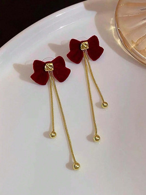 Krenoz Gold Plated Contemporary Drop Earrings Alloy Drops & Danglers