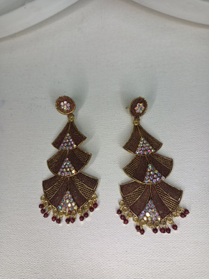 ABC Rajkot three layer trending earrings Alloy Jhumki Earring