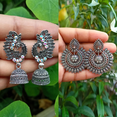 Jhumka Street Jhumka Earrings for girls stylish Pack of 2 Alloy Jhumki Earring