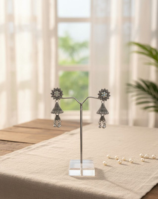 Cadabella Oxidised Studs Earrings dangle Alloy Stud Earring