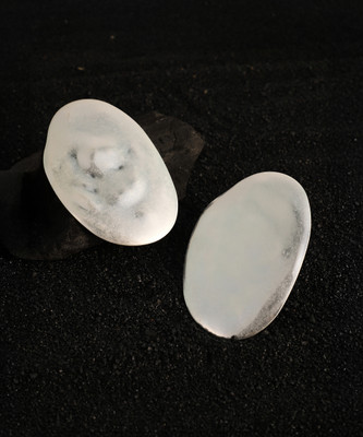 SOHI The Dented-Plate Drop Earrings Alloy Drops & Danglers