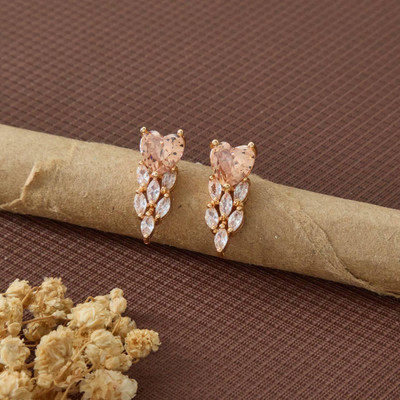 topshop TS 169 Cubic Zirconia, Diamond Brass Stud Earring