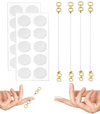 ARISTAL Jewellery Invisible Transparent Elastic Kaan Chain And Patch Support for Heavy Brass Ear Thread