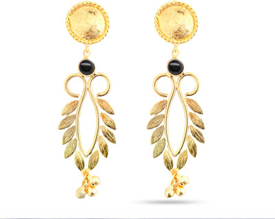 TheQueenVibes THE QUEEN VIBES Brass, Glass Earring Set, Jhumki Earring, Tassel Earring