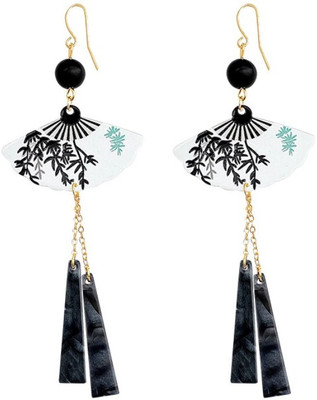 AKISON JEWELS Long Tassel Korean Earrings For Women Girls Trendy Western Fashion Beads Alloy Earring Set, Drops & Danglers, Tassel Earring