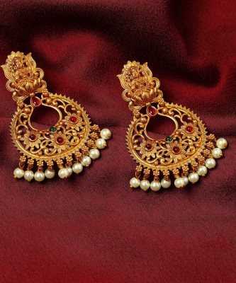 Nagneshi Art EARRING TEMPLE Beads Alloy Chandbali Earring