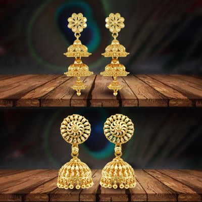 VIVASTRI VIVASTRI Everyday wear Gold plated Jhumki Earring for Women and Girls Alloy Jhumki Earring