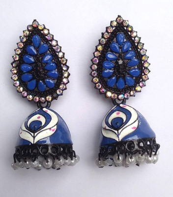 srsales jhumka earrings for women Beads Brass Jhumki Earring, Drops & Danglers