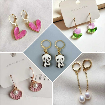 ELCETRATD JEWELLERY shimmering beautiful pack of 5 earrings combo for women and girls Cubic Zirconia Alloy Cuff Earring