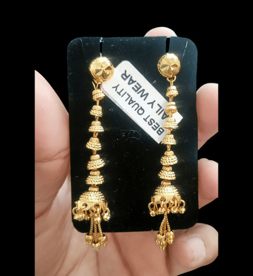 DIVS FASHION SUIDHAGA EARRING WITH MINIMAL CUTE JHUMKA Brass Drops & Danglers