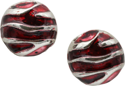 alya jewels Stylish Red Eanamel Alloy Stud Earring