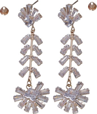 La Belleza Long Eardrop Cubic Zirconia Alloy Drops & Danglers