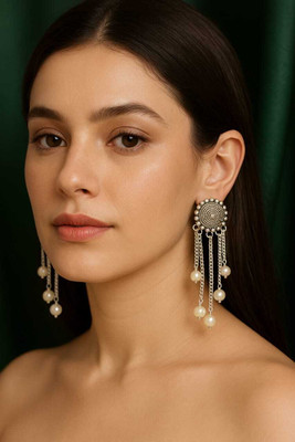 saja silver pearl earring Pearl Alloy Earring Set